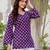 Purple floral printed cotton tunic short kurti top for women