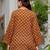 Brown floral printed cotton tunic short kurti top for women