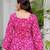 Pink floral printed cotton tunic short kurti top for women