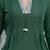 Green floral printed cotton tunic short kurti top for women
