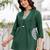 Green floral printed cotton tunic short kurti top for women