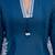 Blue floral printed cotton tunic short kurti top for women
