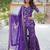 R blue viscose readymade suit with jacquard & embroidery work