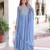 Blue georgette readymade anarkali suit with embroidery & zari work