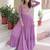 Lavender georgette readymade anarkali suit with embroidery & zari work