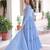 Blue georgette readymade anarkali suit with embroidery & zari work