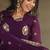 Violet georgette readymade anarkali suit with embroidery & zari work