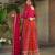 Rani georgette readymade anarkali suit with embroidery & zari work
