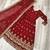 Red georgette readymade anarkali suit with embroidery & zari work