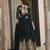 Navy georgette readymade anarkali suit with embroidery & zari work
