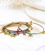 Multicolor set of 4 kashmiri bangles