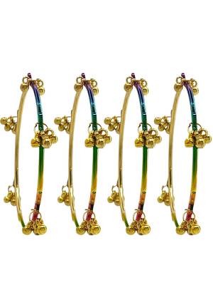 Multicolor set of 4 kashmiri bangles 2