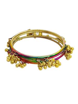 Multicolor set of 4 kashmiri bangles 3