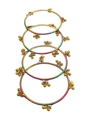 Multicolor set of 4 kashmiri bangles 5