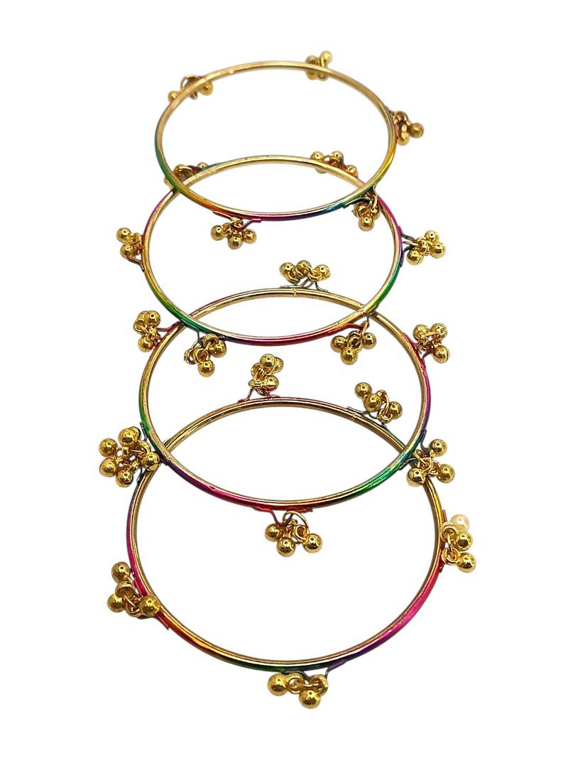 Multicolor set of 4 kashmiri bangles