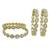 Gold plated set of 4 kundan teardrop cz bangles