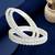 Set of 4 silver plated princess cut american diamond bangles