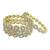 Gold plated set of 4 kundan teardrop cz bangles