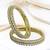 Set of 4 gold plated princess cut american diamond bangles