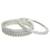 Set of 4 silver plated princess cut american diamond bangles