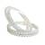 Set of 4 silver plated princess cut american diamond bangles