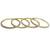 Set of 4 gold plated princess cut american diamond bangles