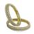 Set of 4 gold plated princess cut american diamond bangles