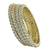 Set of 4 gold plated princess cut american diamond bangles