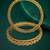 Antique gold plated set of 2 champagne cz bangles
