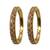 Antique gold plated set of 2 champagne cz bangles