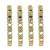 Set of 4 gold plated oval mirror cz bangle set