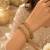 Antique gold plated set of 2 champagne cz bangles