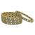 Set of 4 gold plated oval mirror cz bangle set