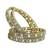 Set of 4 gold plated oval mirror cz bangle set