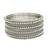 Silver oxidised set of 12 beaded textured bangles