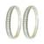 Silver plated set of 2 baguette american diamond kada bangles