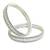 Silver plated set of 2 baguette american diamond kada bangles