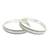 Silver plated set of 2 baguette american diamond kada bangles