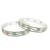 Set of 2 silver plated american diamond pastel bangles
