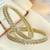 Gold plated set of 4 cubic zircon bangles