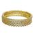 Gold plated set of 4 cubic zircon bangles