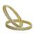 Gold plated set of 4 cubic zircon bangles