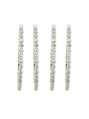 Silver plated set of 4 cubic zircon bangles 2