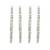 Silver plated set of 4 cubic zircon bangles