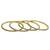 Gold plated set of 4 cubic zircon bangles