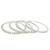 Silver plated set of 4 cubic zircon bangles