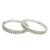Silver plated set of 4 cubic zircon bangles