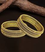 Set of 12 antique gold plated cz bangles