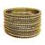 Set of 12 antique gold plated cz bangles