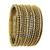 Set of 12 antique gold plated cz bangles